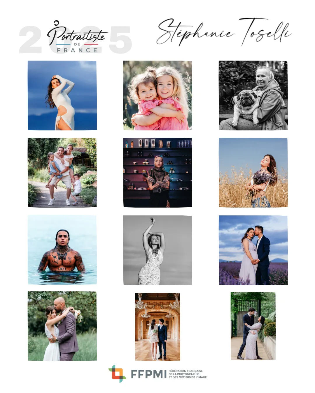 photos du dossier de Stéphanie Toselli pour le titre de Portraitiste de France 2025